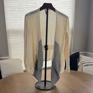 Club Monaco Cream and Gray Cardigan